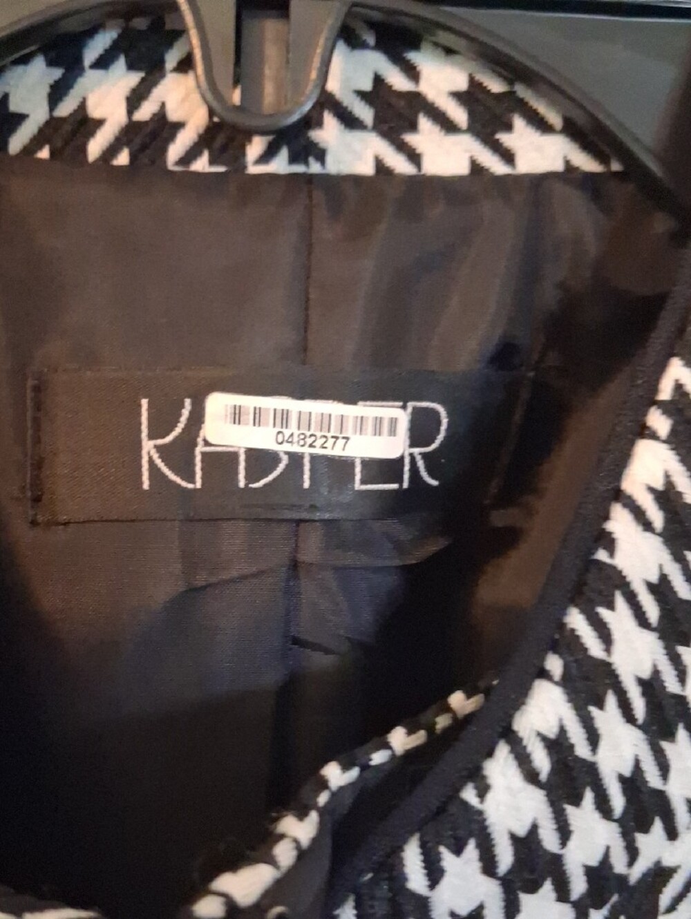 Kasper Black and White Houndstooth Blazer and Dress - Picture 2 of 16
